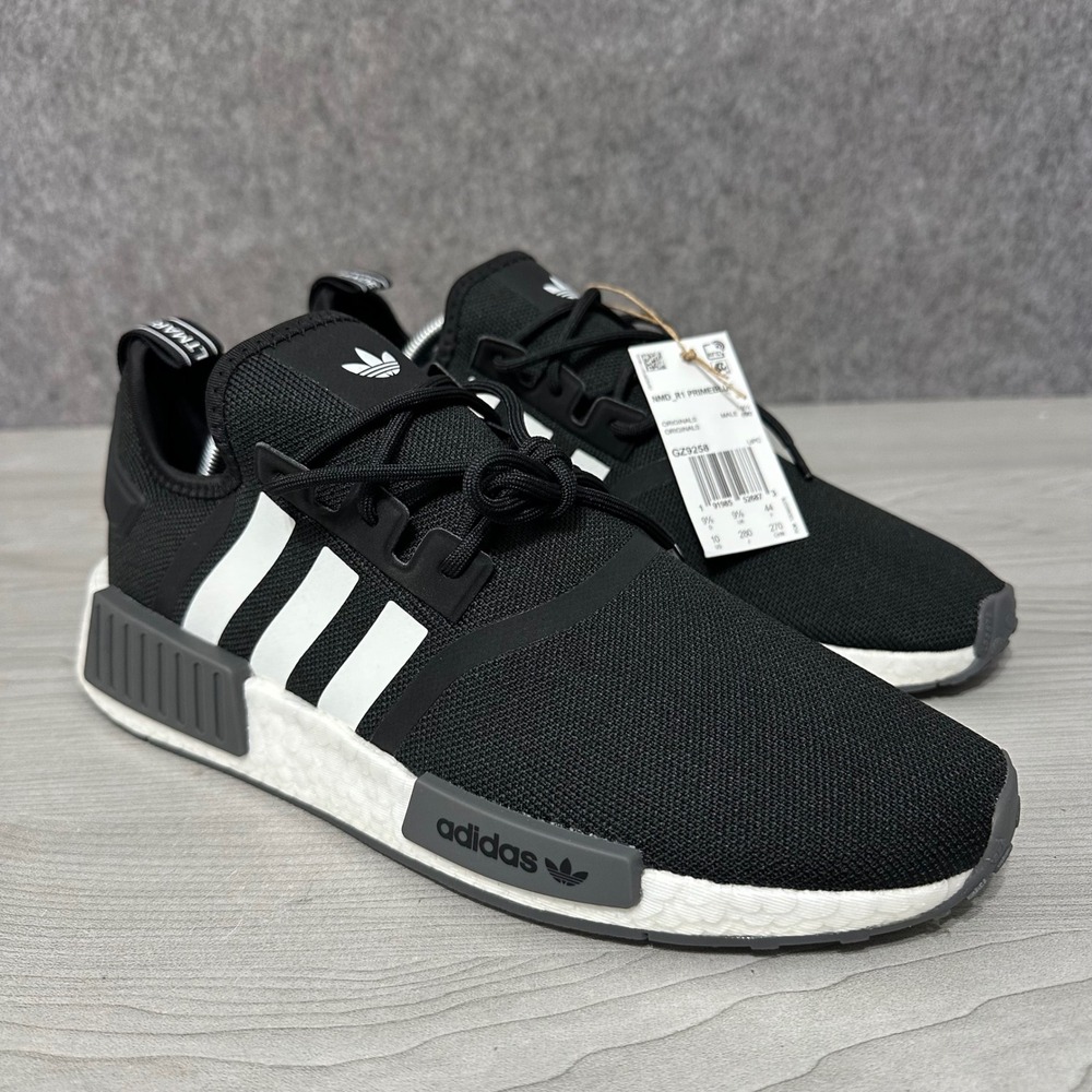 NEW Adidas NMD_R1 Primeblue Sneakers Mens 10 Black Running Athletic Shoes